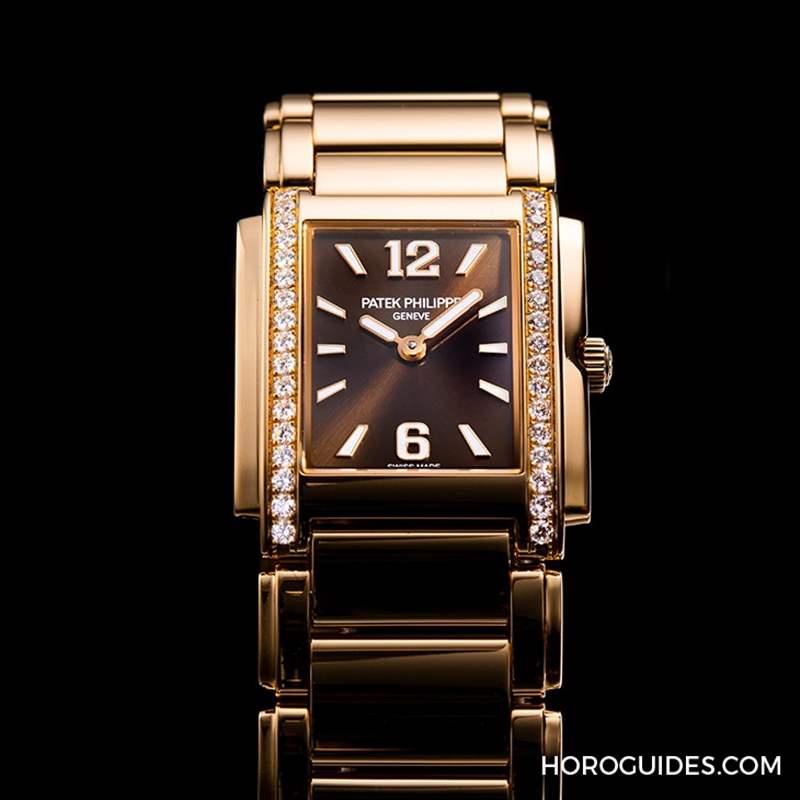 腕上的金箔Chocolate｜PATEK PHILIPPE Twenty~4鑲鉆女表-復(fù)刻表