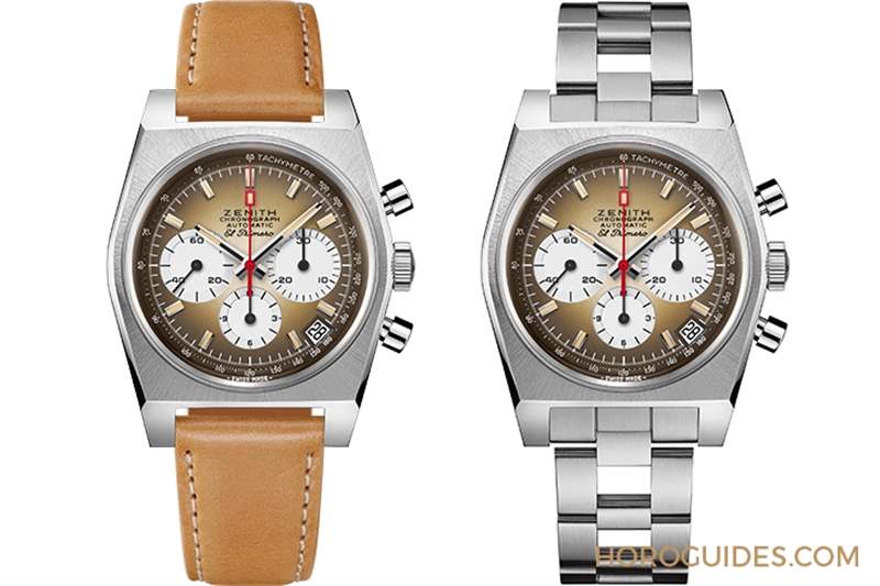 暖棕?zé)熝{(diào)面盤|ZENITH Chronomaster Revival A385復(fù)刻版腕表-復(fù)刻表