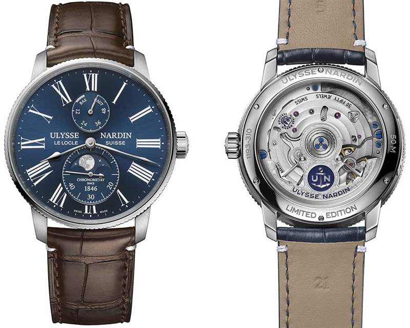 雅典娜丁Marine Torpilleur海洋托皮勒月相-復刻表