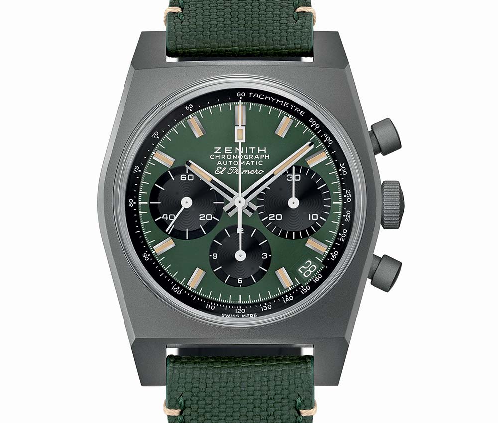 真力時天頂超時大師復(fù)興野生動物園-雅典娜丁潛水員檸檬鯊-復(fù)刻表