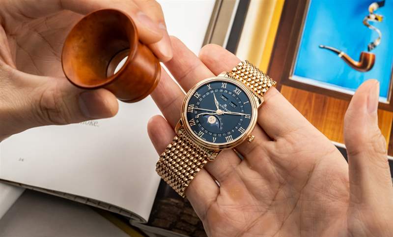 一身斯文下的獨門本事｜寶珀Villeret午夜藍全日歷月相與超薄腕表-復刻表