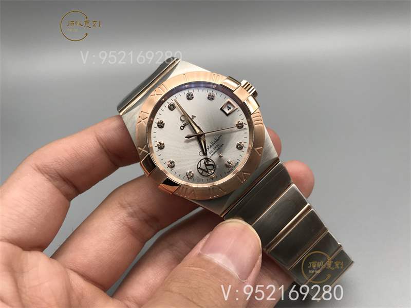 VS廠歐米茄星座間枚金鉆釘做工怎么樣123.20.38.21.52.001-復刻表