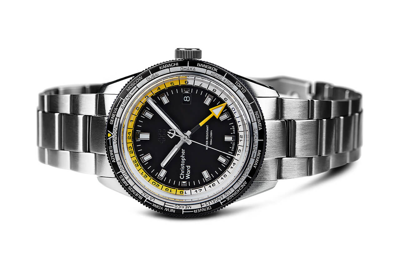 英國小眾品牌Christopher Ward C65 GMT Worldtimer復古手表-復刻表