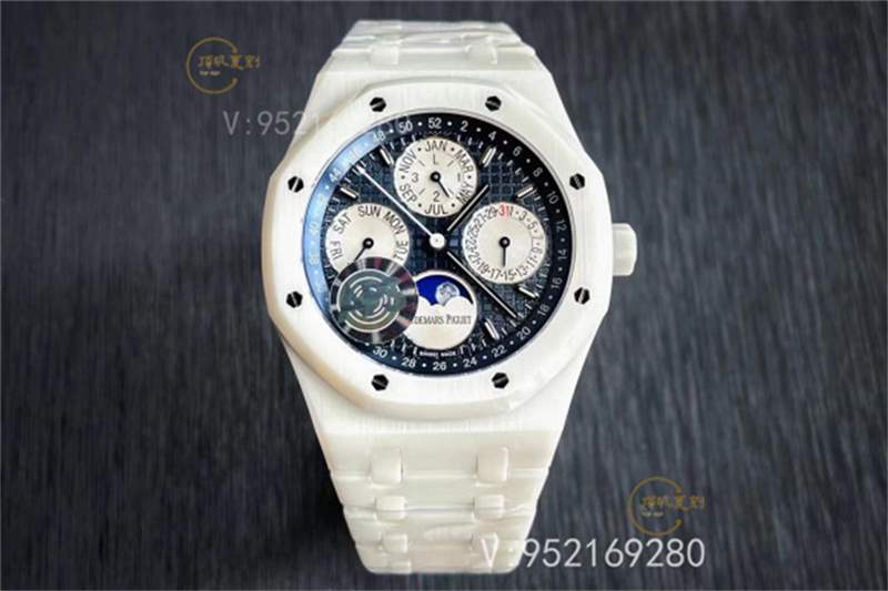 APS廠AP愛(ài)彼萬(wàn)年歷白陶瓷AP26579計(jì)時(shí)表復(fù)刻做工怎么樣-復(fù)刻表