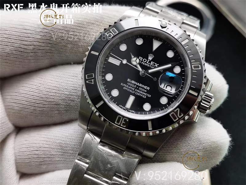 RXF廠勞力士黑水鬼復(fù)刻表對比正品怎么樣-復(fù)刻表