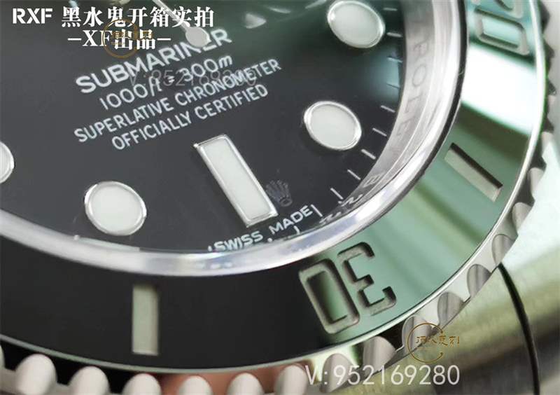 RXF廠勞力士黑水鬼復(fù)刻表對比正品怎么樣-復(fù)刻表