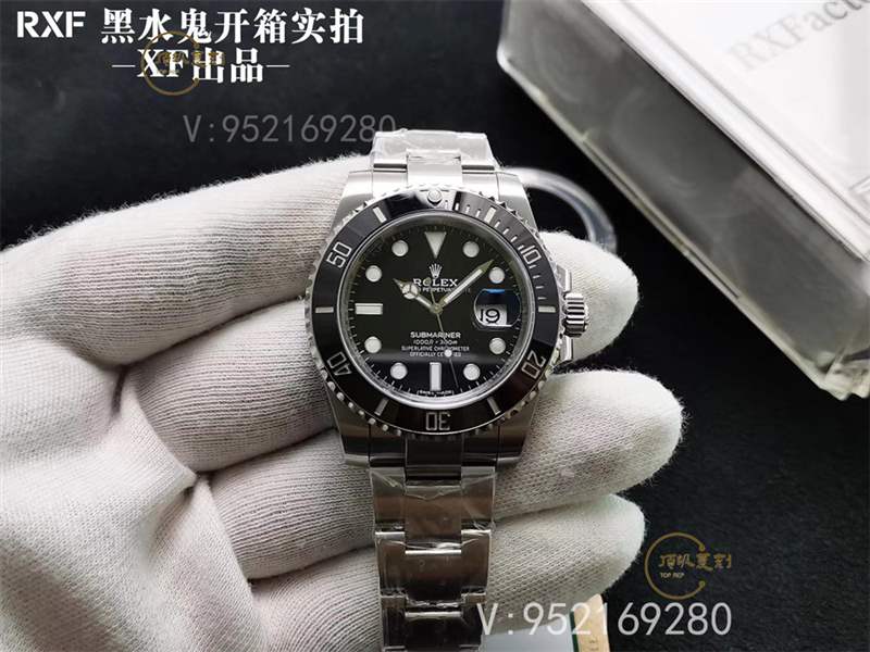 RXF廠勞力士黑水鬼復(fù)刻表對比正品怎么樣-復(fù)刻表