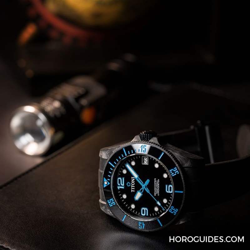 夏末黑魂大魔王來襲TITONI Seascoper CarbonTech 彩虹圈大升級(jí)-復(fù)刻表