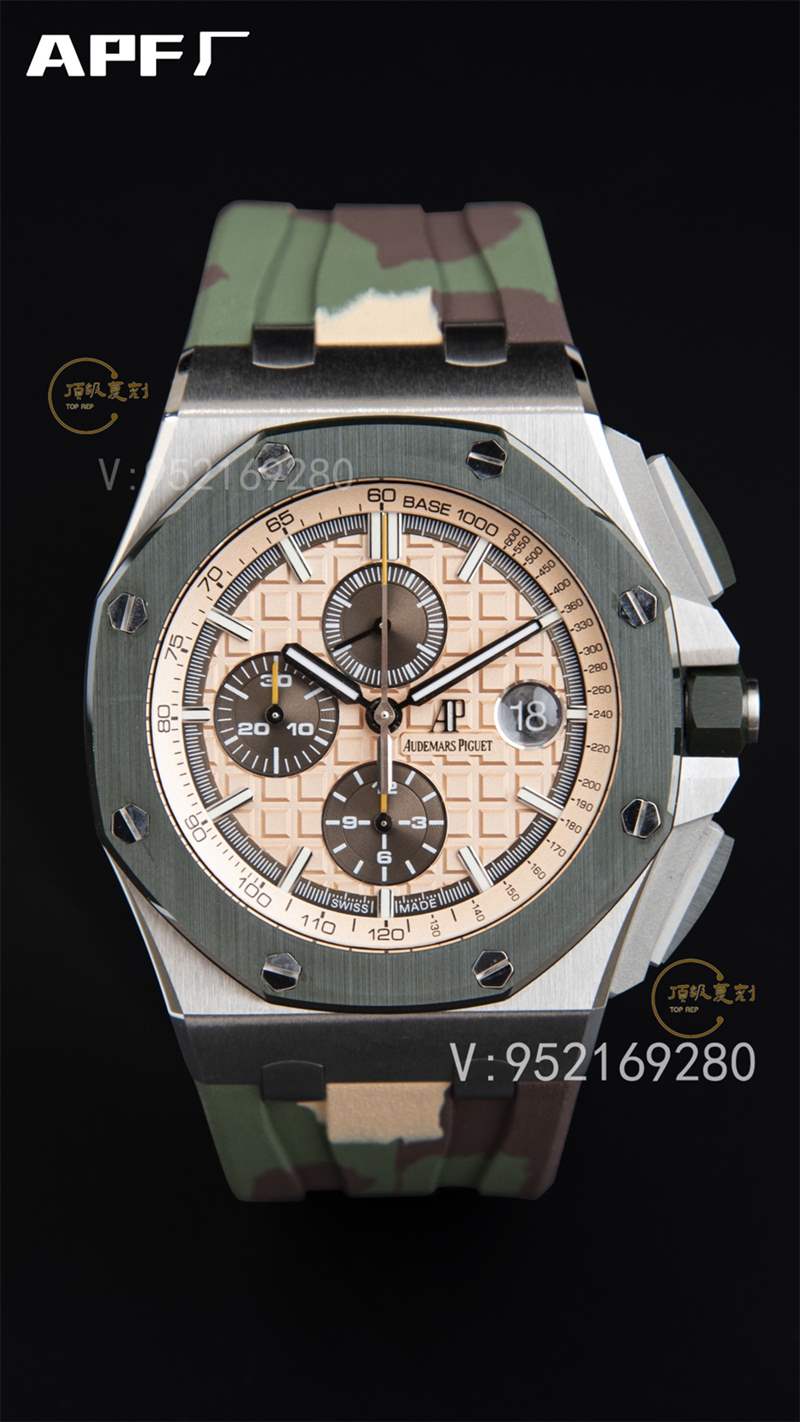 APF廠AP愛彼26400迷彩配色皇家橡樹計時復刻表做工怎么樣-復刻表