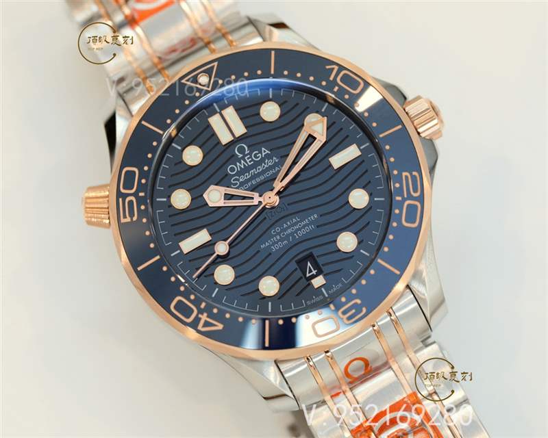 OR廠海馬300-OR廠歐米茄海馬300間玫瑰金藍(lán)盤(pán)復(fù)刻表做工怎么樣-復(fù)刻表