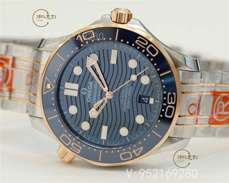 OR廠海馬300-OR廠歐米茄海馬300間玫瑰金藍(lán)盤(pán)復(fù)刻表做工怎么樣-復(fù)刻表