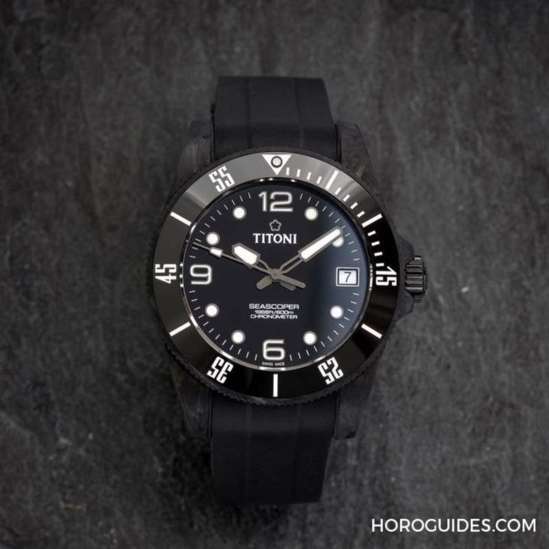 夏末黑魂大魔王來襲TITONI Seascoper CarbonTech 彩虹圈大升級(jí)-復(fù)刻表