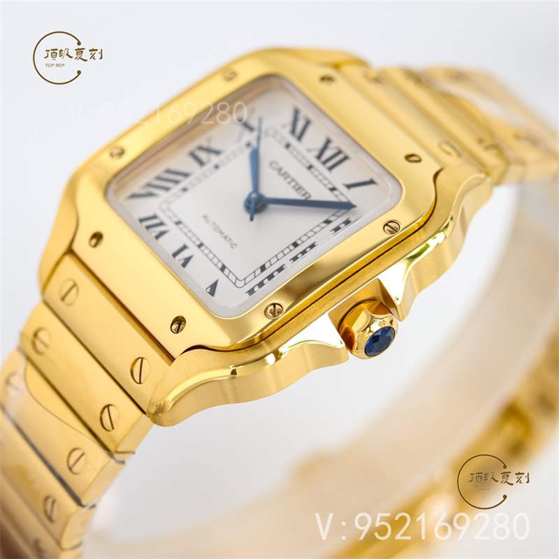 GF廠卡地亞35mm中號山度士復刻表新品做工評測-復刻表