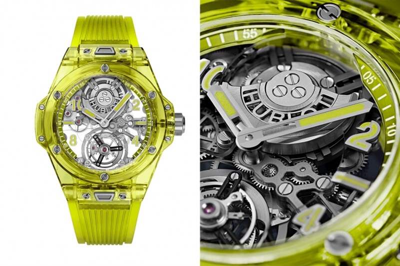 Big Bang Tourbillon Automatic Yellow Neon SAXEM 宇舶2023最新腕表|多款Classic Fusion Original、Big Bang 、Spirit of Big Bang型格登場(chǎng)-復(fù)刻表