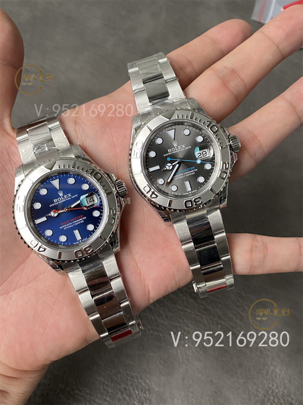 VS廠勞力士藍(lán)/灰游艇3235機芯和C廠游艇上海機芯怎么區(qū)分-復(fù)刻表