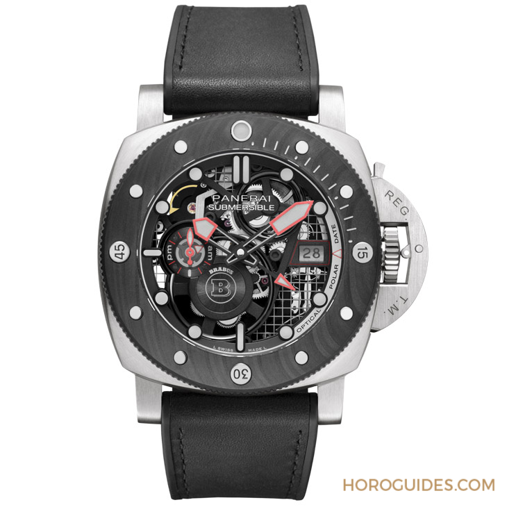 DMLS金屬鐳射燒結表殼加持!Panerai x Brabus聯(lián)名表第四代現(xiàn)身:Submersible S eTitanio PAM01403-復刻表