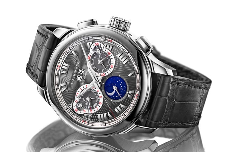 「罕見雙認證高工藝規(guī)格」蕭邦L.U.C萬年歷計時碼表-復刻表