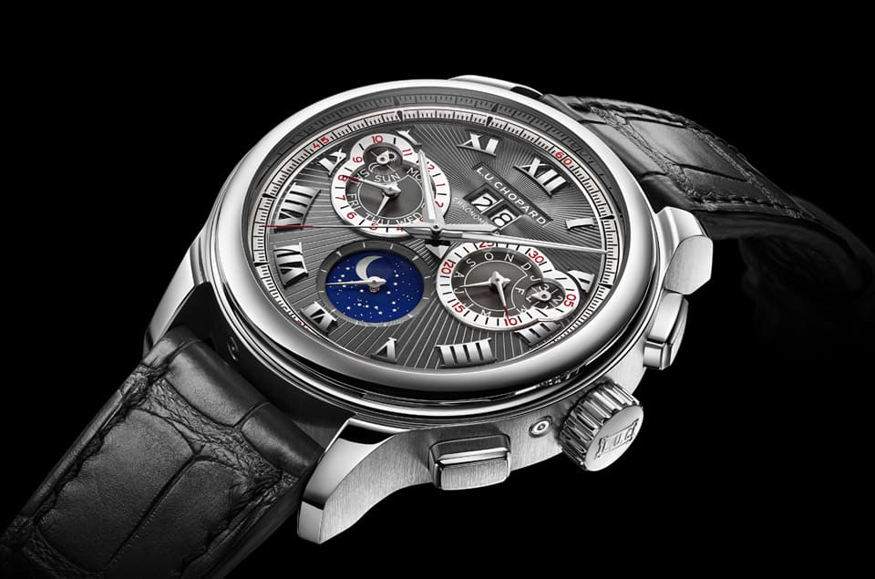 「罕見雙認證高工藝規(guī)格」蕭邦L.U.C萬年歷計時碼表-復刻表