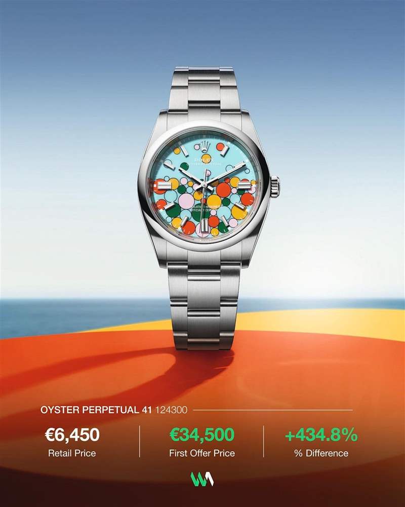 ROLEX OP 124300 41mm首波行情揭曉彩色氣泡面手表溢價驚為天人-復刻表