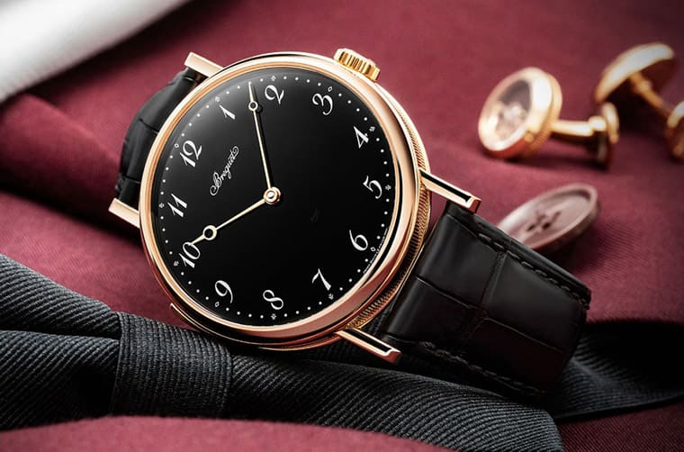 寶琺璣Classique 7637三問(wèn)表改換玫瑰金表殼搭黑色琺瑯面盤(pán)表背依舊令人超驚艷-復(fù)刻表