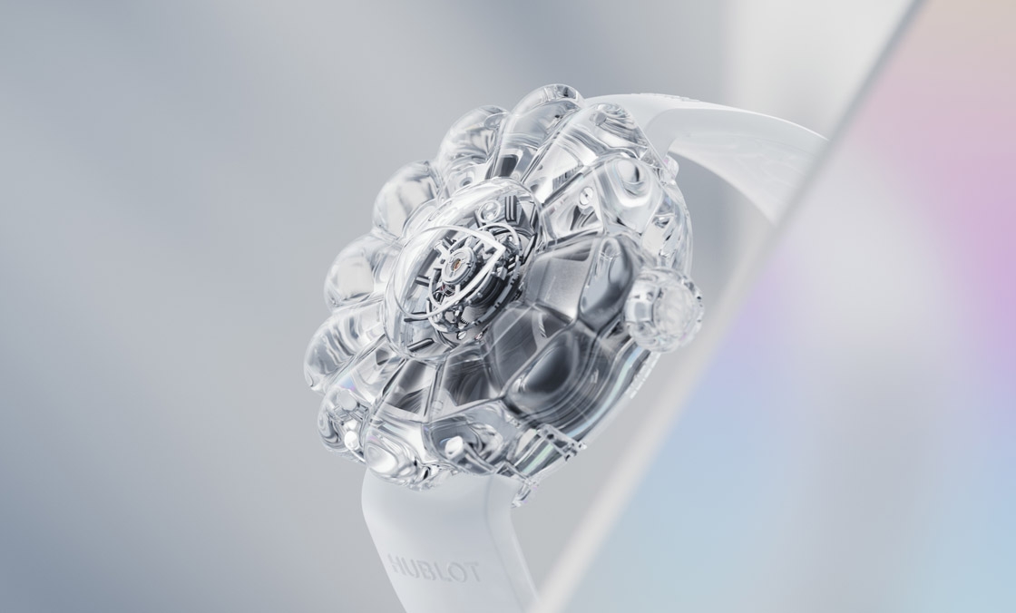 12辦花型透明藍(lán)寶石表殼！村上隆微笑小花仙氣爆棚了｜Hublot MP-15村上隆藍(lán)寶石陀飛輪腕表-復(fù)刻表
