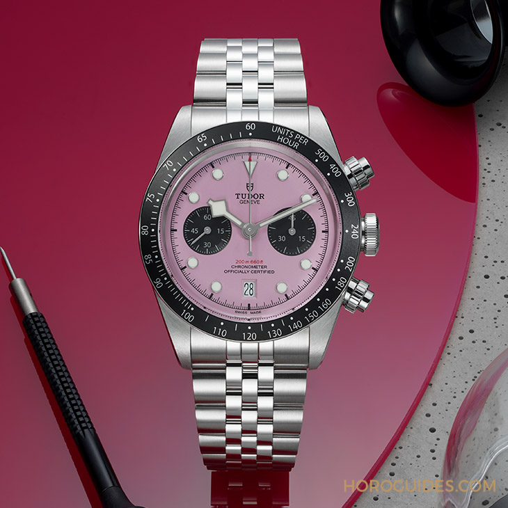 顛覆傳統(tǒng)的粉紅熊貓!帝舵表TUDOR發(fā)表Black Bay Chrono 'Pink'粉紅表盤計(jì)時(shí)碼表-復(fù)刻表