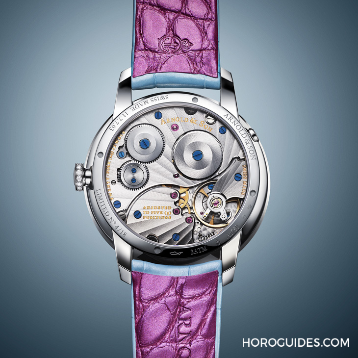 Arnold & Son招牌超大月相窗以釕晶體形塑又美又魔幻的夜色美學(xué)|恒久月相38午夜潮汐腕表-復(fù)刻表