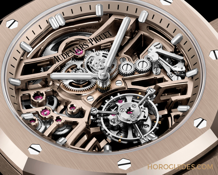 愛彼皇家橡樹系列新篇章：沙金材質(zhì)陀飛輪鏤空腕表的奢華演繹-復(fù)刻表